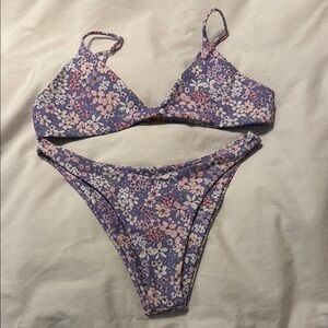 Skatie Floral Purple and Pink Bikini